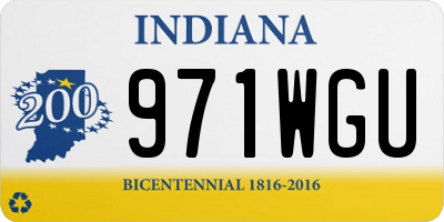 IN license plate 971WGU