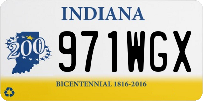 IN license plate 971WGX
