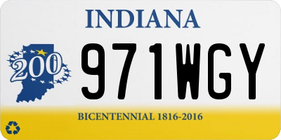 IN license plate 971WGY
