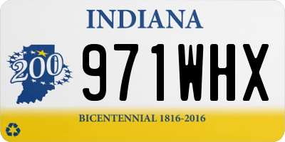 IN license plate 971WHX