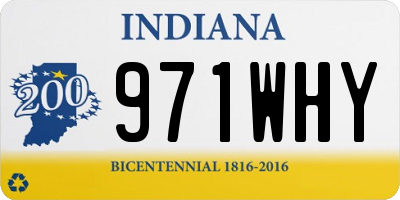 IN license plate 971WHY