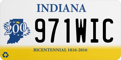 IN license plate 971WIC