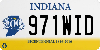 IN license plate 971WID