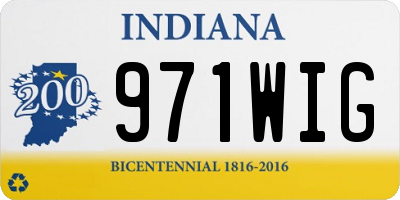IN license plate 971WIG