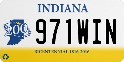 IN license plate 971WIN