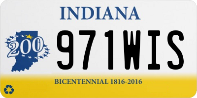 IN license plate 971WIS