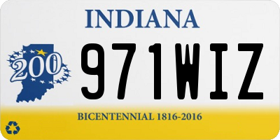 IN license plate 971WIZ