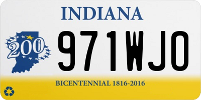 IN license plate 971WJO