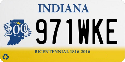 IN license plate 971WKE