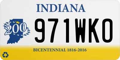 IN license plate 971WKO