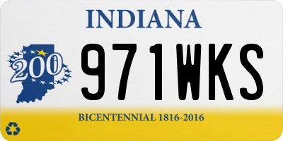 IN license plate 971WKS