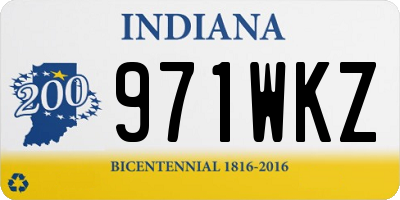 IN license plate 971WKZ