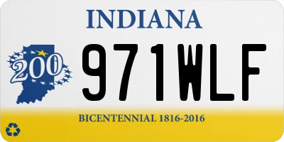 IN license plate 971WLF