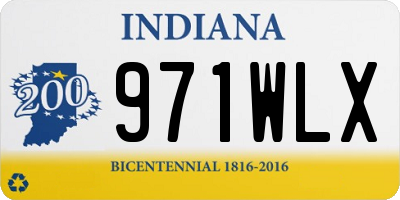 IN license plate 971WLX