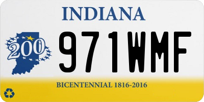 IN license plate 971WMF