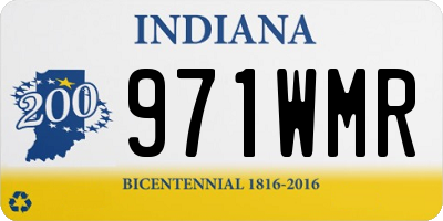IN license plate 971WMR