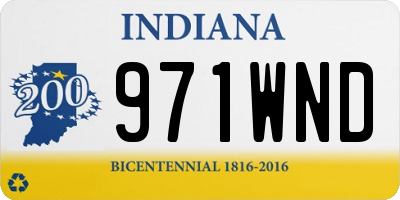 IN license plate 971WND