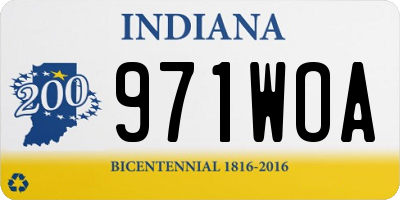IN license plate 971WOA