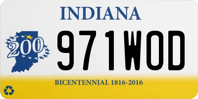 IN license plate 971WOD