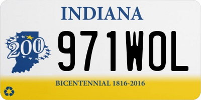 IN license plate 971WOL