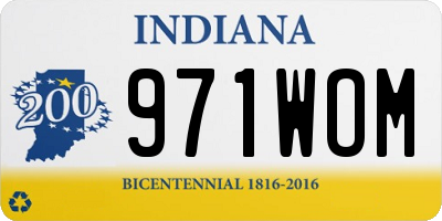 IN license plate 971WOM
