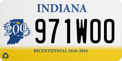 IN license plate 971WOO