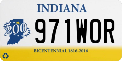 IN license plate 971WOR