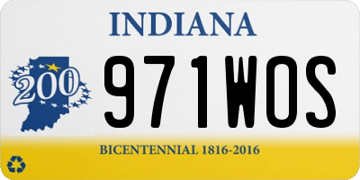 IN license plate 971WOS