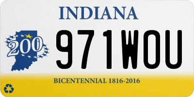 IN license plate 971WOU