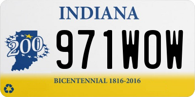 IN license plate 971WOW