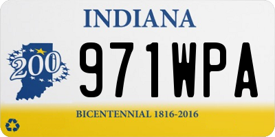 IN license plate 971WPA