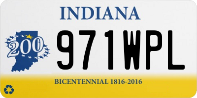 IN license plate 971WPL