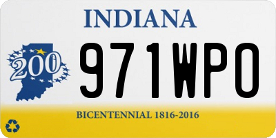 IN license plate 971WPO