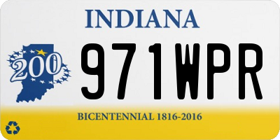 IN license plate 971WPR