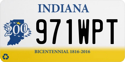 IN license plate 971WPT