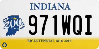 IN license plate 971WQI