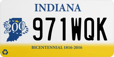 IN license plate 971WQK