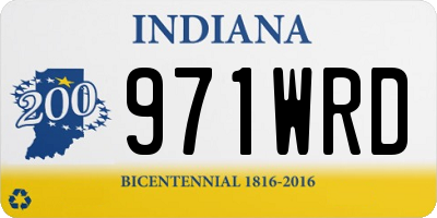 IN license plate 971WRD