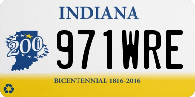 IN license plate 971WRE