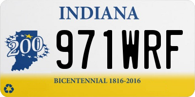 IN license plate 971WRF