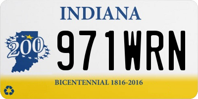 IN license plate 971WRN