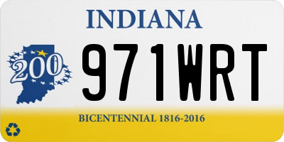 IN license plate 971WRT
