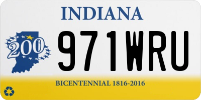 IN license plate 971WRU