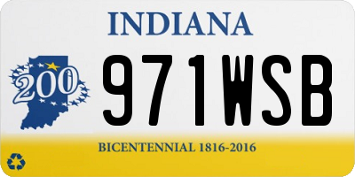 IN license plate 971WSB