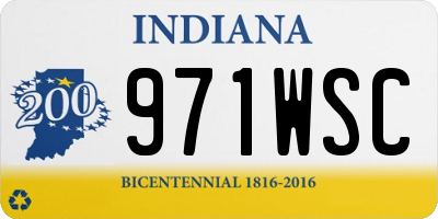 IN license plate 971WSC
