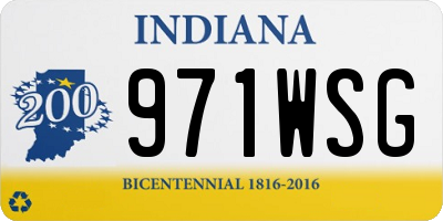 IN license plate 971WSG