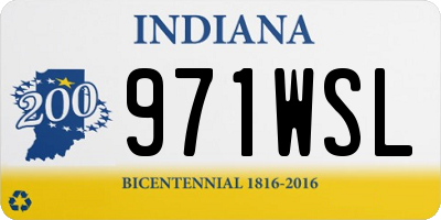 IN license plate 971WSL