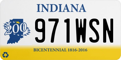 IN license plate 971WSN