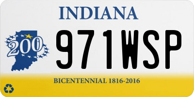 IN license plate 971WSP