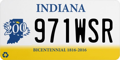 IN license plate 971WSR